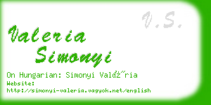 valeria simonyi business card